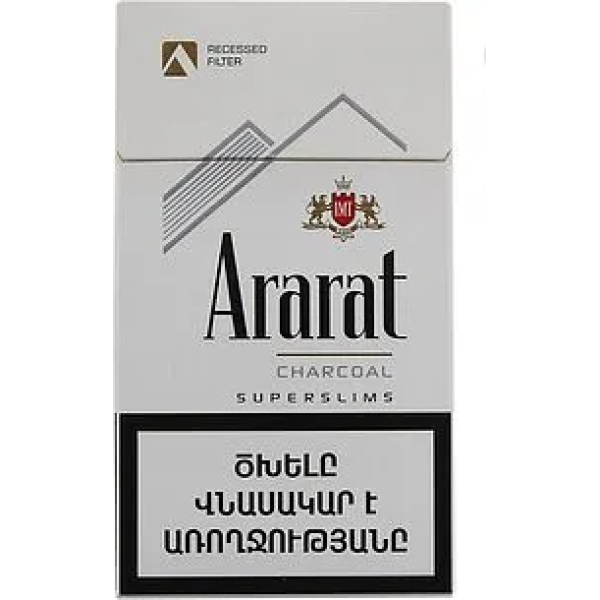 Сигареты Ararat Recessed Charcoal Superslims
